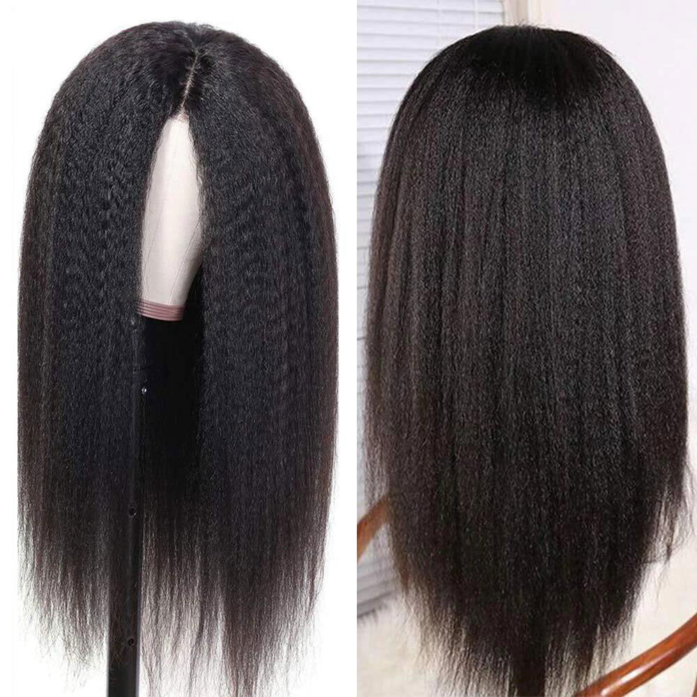 13x6 Lace Frontal Wigs For Women Human Hair Yaki Straight Wig Pre